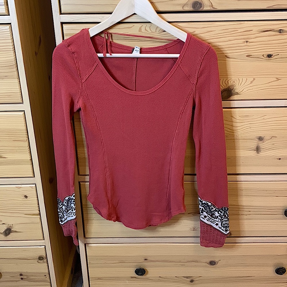 Free People Bandana Cuff Top Size Medium - Picture 3 of 9